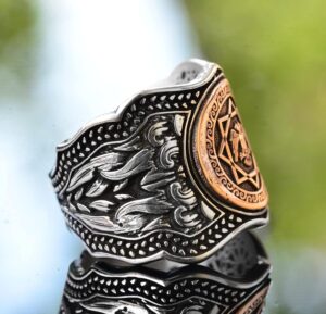 Çift Başlı Kartal Yüzüğü, Gümüş Kartal Yüzüğü, 925 Ayar Gümüş Erkek Yüzüğü, Büyük Yüzük - Görsel 4