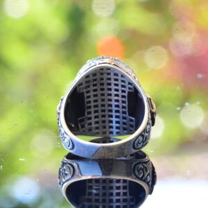 Gerçek Doğal Mavi Safir Taşlı Yüzük, 925 Ayar Gümüş Yüzük, 12.20 Karat, Özel Yüzük - Görsel 5