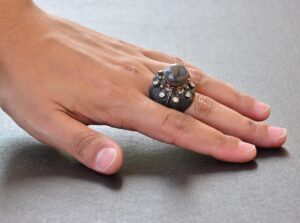 Doğal Yıldız Yakutu Taşlı, Antika Yüzük, 925 Ayar Gümüş Erkek Yüzük, Gümüş Erkek Aksesuarı - Görsel 6
