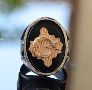 Yıldız ve Hilal Yüzüğü, Malcolm X Yüzüğü, Sterlin Gümüş İslami Erkek Yüzüğü - Görsel 5