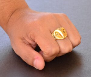 Gerçek Elmas Taş Yüzük, 2.5 Karat Baykuş Yüzüğü, Gümüş Altın Kaplama - Görsel 6