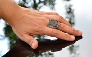 Davud Yıldız Yüzüğü, Süleyman Erkek Yüzüğü, Kabbalah Yüzüğü, Büyük Yüzük, 925 Ayar Sert Gümüş Yüzük Erkekler İçin - Görsel 6