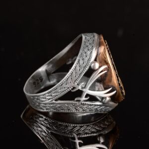 İslami Yüzük, Müslüman Hediyesi, Dinî Yüzük, Kılıç Yüzüğü, 925 Ayar Gümüş Yüzük - Görsel 6