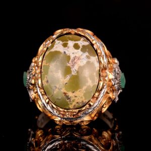 925 Ayar Gümüş Erkek Yüzük Doğal Arizona Turkuaz Taşı ile - Cesur ve Şık Tasarım, Günlük Kullanım ve Özel Günler İçin İdeal (Tarz-3) - Görsel 5