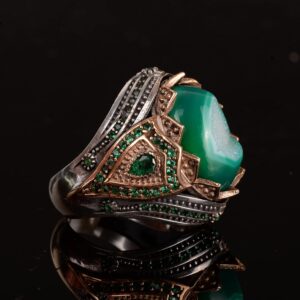 Gerçek Doğal Taş El Yapımı Yüzük - 925 Ayar Gümüş Şık Yüzük (Drusy Kuvars) - Görsel 4