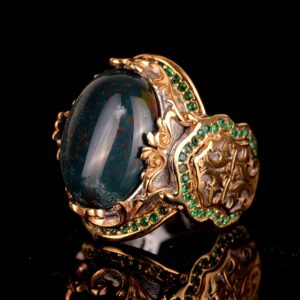 Gerçek Doğal Taş Yüzük, Erkekler İçin Şık Yüzük, El Yapımı Yüzük, Sultan Yüzüğü, 925 Ayar Gümüş Yüzük - Görsel 6