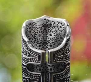 Çift Başlı Kartal Yüzüğü, Gümüş Kartal Yüzüğü, 925 Ayar Gümüş Erkek Yüzüğü, Büyük Yüzük - Görsel 8