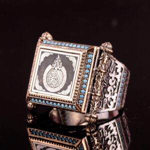 Ayatul Kursi Gümüş Erkek Yüzük, İslami Yüzük, Erkekler İçin Dini Hediye - Görsel 2