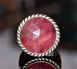Gerçek Yakut Doğal Taş Yüzük, 19.20 Karat, Erkek Yüzüğü, Gümüş Yüzük - Görsel 3