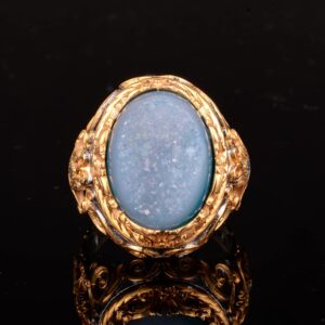 Erkek Gümüş Yüzük: Gerçek Kristal Druzy Kuvars Taşı - Görsel 3