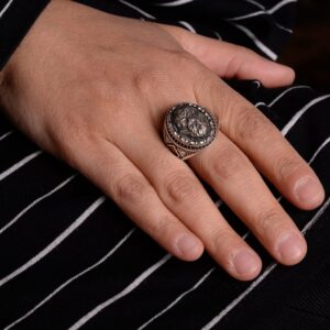 925 Ayar Gümüş Erkek Viking Savaşçı Yüzük - Cesur ve Tarihi Tasarım, Günlük Kullanım ve Özel Günler İçin İdeal - Görsel 7