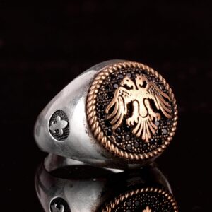 Erkekler İçin Kartal Yüzüğü, 925 Ayar Gümüş Yüzük, Hayvanlar Yüzüğü, İmparator Kartalı Yüzüğü, Ayarlanabilir Kartal Yüzüğü - Görsel 4