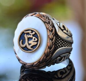 İslami Yüzük - Mohammed Yüzüğü - Gümüş Erkek Yüzüğü - Görsel 3