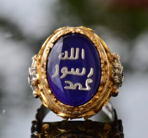 Erkek Sterling Gümüş İslami Yüzük - Müslüman Dini Hediye, Altın Kaplama - Görsel 5