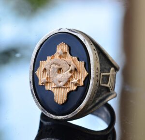 Tılsım Yüzük, Yıldız Yüzük, 925 Ayar Gümüş Erkek Yüzüğü - Görsel 3