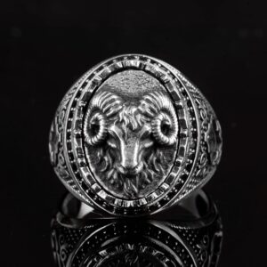 925 Ayar Gümüş Erkek Koç Yüzüğü - Cesur ve Görkemli Tasarım, Günlük Kullanım ve Özel Günler İçin İdeal - Görsel 3