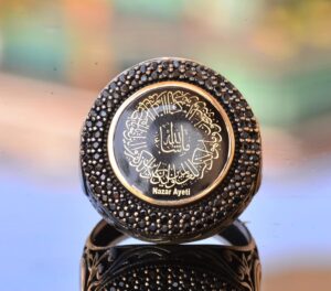 Surat'ul Nazar Yüzük, 925 Ayar Gümüş Yüzük, İslami Yüzük, Müslüman Yüzük - Görsel 2