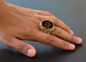 Erkeklerin Gümüş Yüzüğü - Altın Kaplama Yüzük - Sembol Yüzük (Denge) - Görsel 6