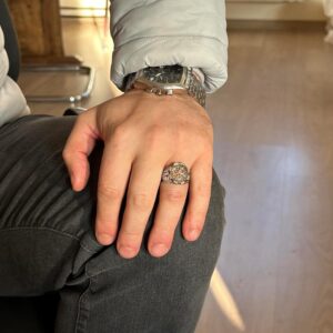 Kurt Başlı Yüzük, Erkekler için Kurt Yüzüğü, Vahşi Kurt, 925 Ayar Saf Gümüş Yüzük - Görsel 2