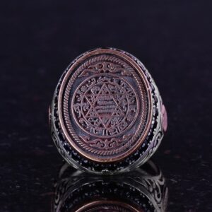 David Star Yüzüğü, Süleyman Erkek Yüzüğü, Kabbala Yüzüğü, 925 Ayar Gümüş Yüzük - Görsel 5