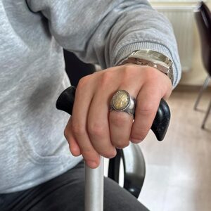 Doğal Taş Yüzük, 925 Ayar Gümüş Yüzük, Rutilatlı Kuvars Yüzük - Görsel 3