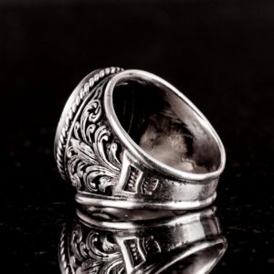 Kral Süleyman Mühürü Gümüş Yüzük, 925 Ayar Gümüş Yüzük Erkekler İçin, Davut Yıldızı Gümüş Yüzük - Görsel 6