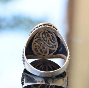 Gerçek Safir Doğal Taş Erkek 925 Ayar Gümüş Yüzük - Kraliyet ve Güçlü - Görsel 5