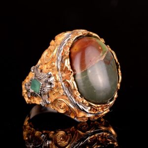 925 Ayar Gümüş Erkek Yüzük ile Doğal Jasper Taşı - Cesur ve Şık Tasarım, Günlük Kullanım ve Özel Günler İçin İdeal - Görsel 5