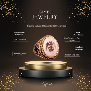 925 Ayar Gümüş Yüzük - Sembol Yüzükler - Erkek Yüzükleri (Çift Başlı Kartal) - Görsel 2