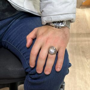 Kristal Taş Yüzük, 925 Ayar Gümüş Yüzük, Erkekler İçin Yelkenli Halat Gümüş Yüzük, Çeşitli ve Farklı Koleksiyon - Görsel 3