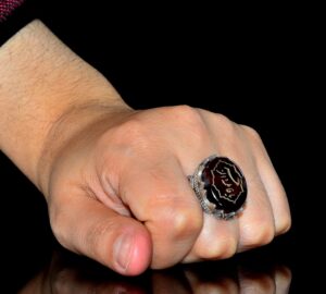 925 Ayar Gümüş Yüzük, İslami Yüzük, Erkek Yüzük, Doğal Akik Taşı (Model-5) - Görsel 7