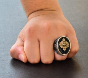 Kurt Yüzüğü, Vahşi Hayat 925 Ayar Gümüş Erkek Büyük Yüzük - Görsel 7