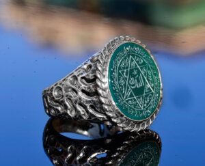 İslami Yüzük, Dini Yüzük, Süleyman Mührü Yüzüğü, Gümüş Yüzük - Görsel 4