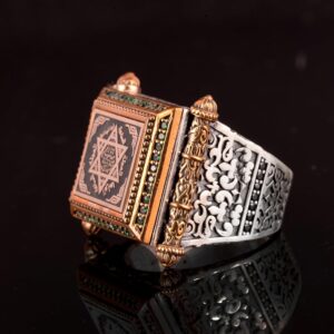 David Yıldız Yüzüğü, Süleyman Mühür Yüzüğü, Erkekler İçin Gümüş Yüzük - Görsel 5