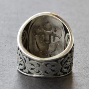 Erkekler için Gümüş İslami Yüzük - Şık Tasarım ile Yazılı Desen - Görsel 8