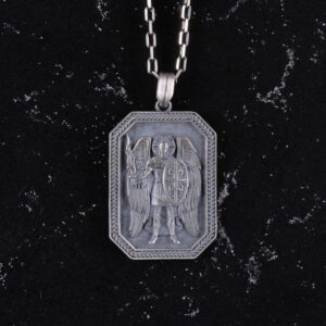 Melek Gabriel Kolye - 925K Gümüş Gotik Kolye - Görsel 4