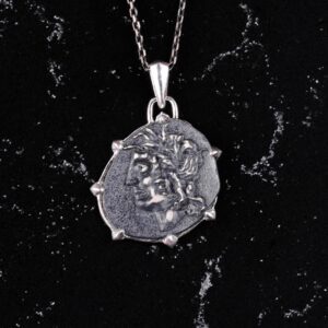 925 Ayar Gümüş Tasarım Kolye Ucu - Burç Kolyeleri - El Yapımı Kolye (mitolojik figür) - Görsel 4