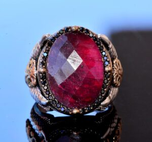 Gerçek Yakut Doğal Taş Yüzük, 16.80 Karat, Pençe Yüzük - Görsel 8