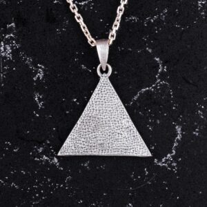 925 Ayar Gümüş Horus Gözlü Kolye - El Yapımı Erkek Pendenti - Görsel 4