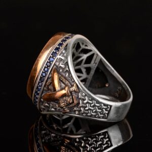 Ayatul Kursi İşlemeli Gümüş Erkek Yüzükleri, İslami Hediyeler, Erkekler İçin Dini Hediyeler, Müslüman Takıları - Görsel 9