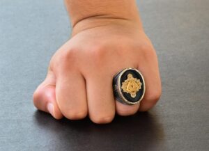 Tılsım Yüzük, Yıldız Yüzük, 925 Ayar Gümüş Erkek Yüzüğü - Görsel 7