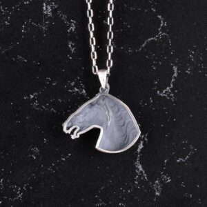 At başı Kolye - 925 Ayar Gümüş Kolye - Görsel 5