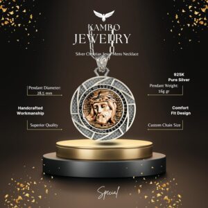 Erkekler için 925 Ayar Gümüş Kolye - Hayvan Temalı, Gotik Temalı Takı (İsa) - Görsel 3