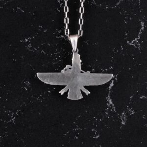 925 Ayar Gümüş Erkek Kolye - Gümüş Faravahar Kolye - Zerdüştçülüğün Manevi Sembolü - Spiritüel Takı - Görsel 5
