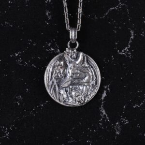 925 Ayar Gümüş Hayvan Kolye Ucu - Gümüş Kurt Kolye - Ayrıntılı Tasarım, Doğa İlhamlı Takı - Görsel 4