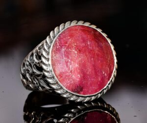 Gerçek Yakut Doğal Taş Yüzük, 19.20 Karat, Erkek Yüzüğü, Gümüş Yüzük - Görsel 5