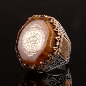 Süleyman Mührü Yüzüğü, Tılsım Yüzüğü, El Yapımı Yüzük, 925 Ayar Gümüş Erkek Yüzüğü - Görsel 5