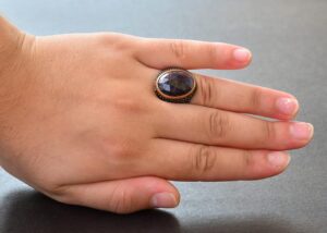 Gerçek Safir Doğal Taş Erkek 925 Ayar Gümüş Yüzük - Kraliyet ve Güçlü - Görsel 6