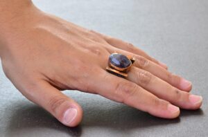 Doğal Star Ruby Taşlı Gümüş Erkek Yüzük - Onun İçin Hediye Tasarımı - Görsel 7