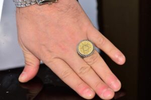 Erkekler için Sterlin Gümüş Yüzük - David Yıldızı Tılsımı ile Yazılı İslami Sözler - Görsel 7